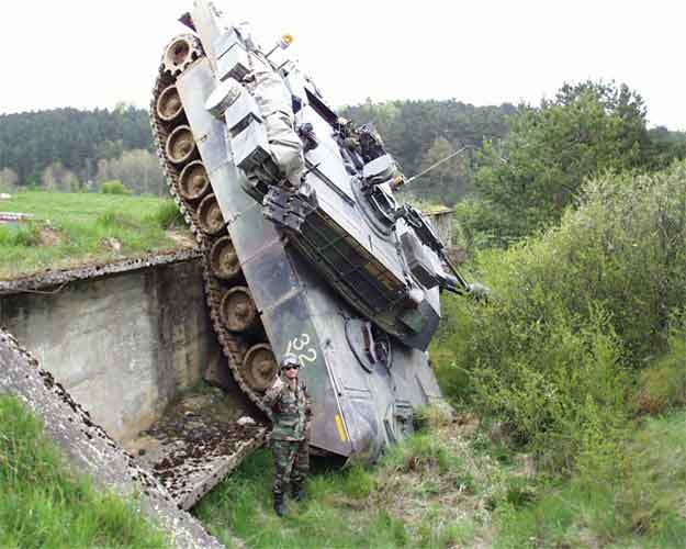 What hole? A large tank in a large hole.